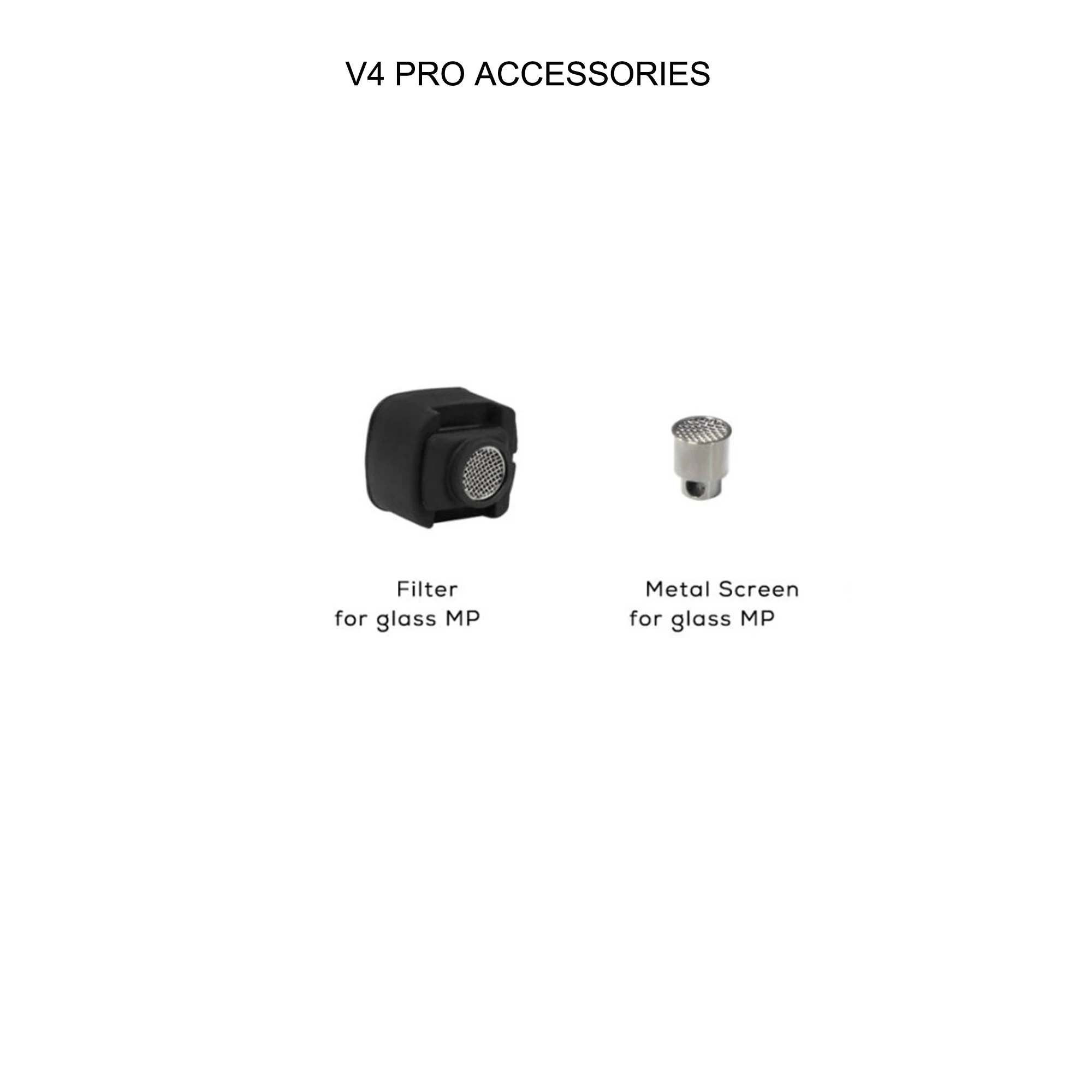 Original XMAX V4 PRO Replacement Accessory 2 in 1 Glass Mouthpiece and 14mm Adapter & Filter & Metal Screen