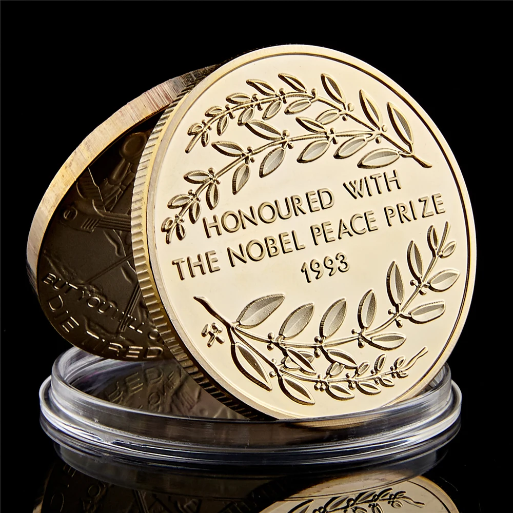 1993 Honored With The Nobel Peace Prize South Africa President Nelson Mandela Gold/Silver Coin A Long Walk To Freedom