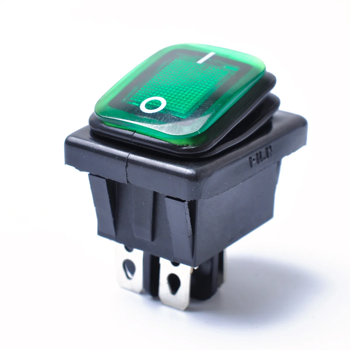 

4 Pin Waterproof Rocker Switch 12V Dc on Off on Round Boat Car Automobiles Latching Toggle Switch for Dust Protection with Green