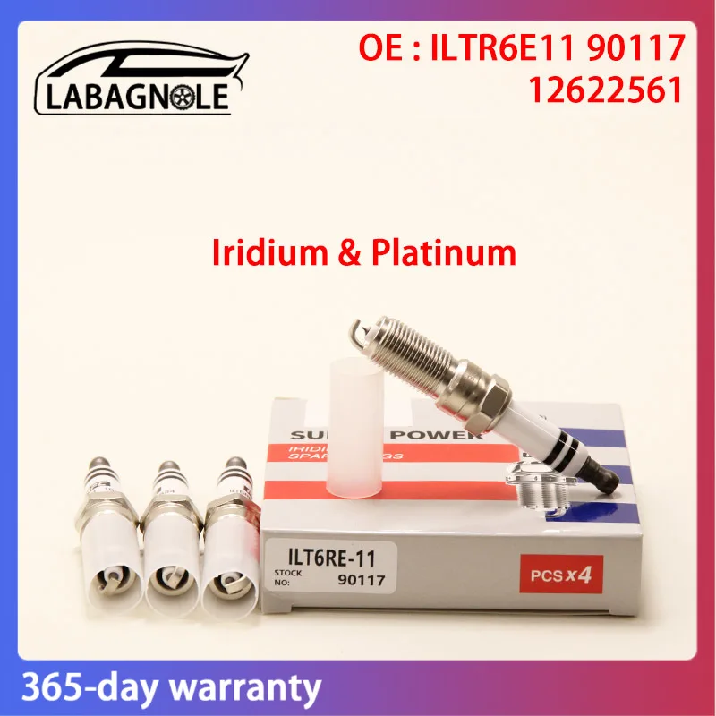 

OE Quality ILTR6E11 90117 12622561 Spark Plug Iridium Platinum For Chevrolet Impala Camaro GL8 Boulevard Enclave XTS SRX SLS