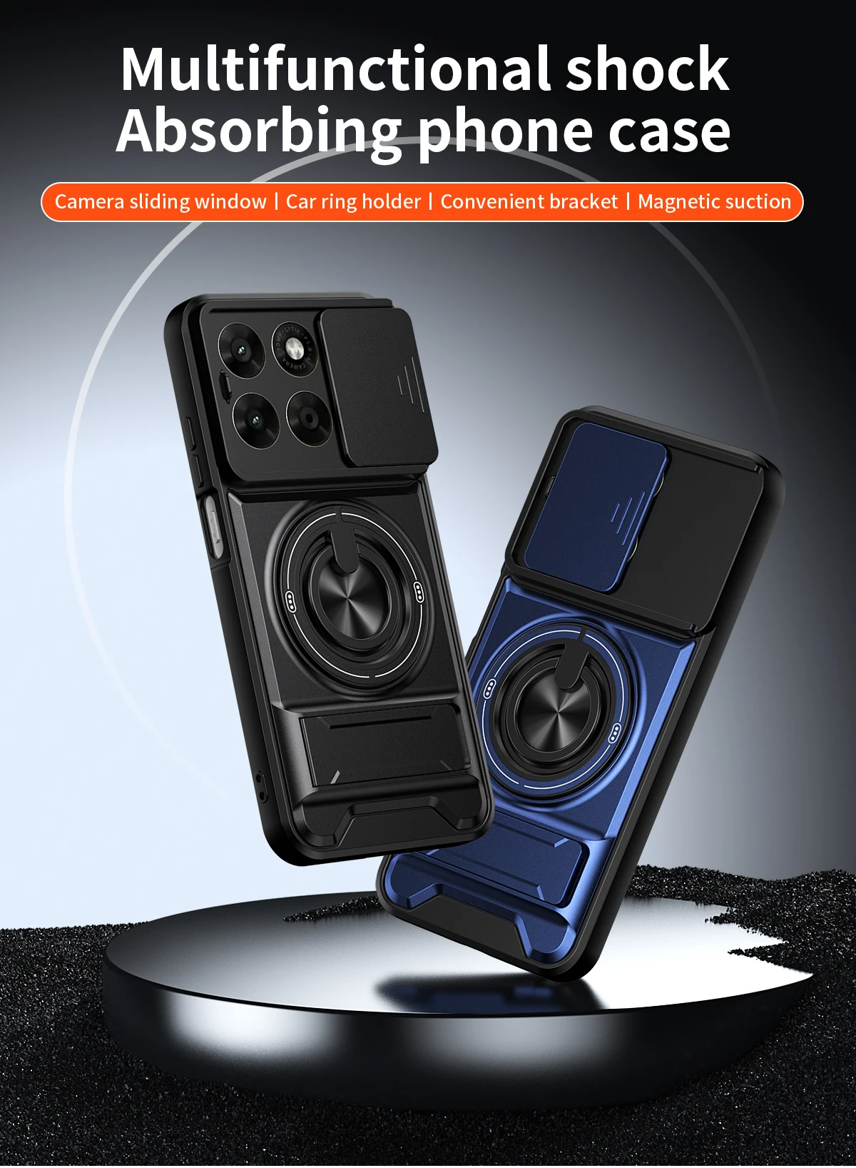 Für Motorola G75 Hülle Moto G67 Cover Moto G77 G75 Handyhülle Magsafe Magnetischer Klapphalter Militärischer Panzer-Kameraschutz – Detail 3