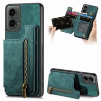 Magnet Leather Card Back Case For Motorola G56 G66Y G66J G96 5G 2025 Zipper Wallet Funda Moto G96 G66Y G66J G56 Luxury Cover