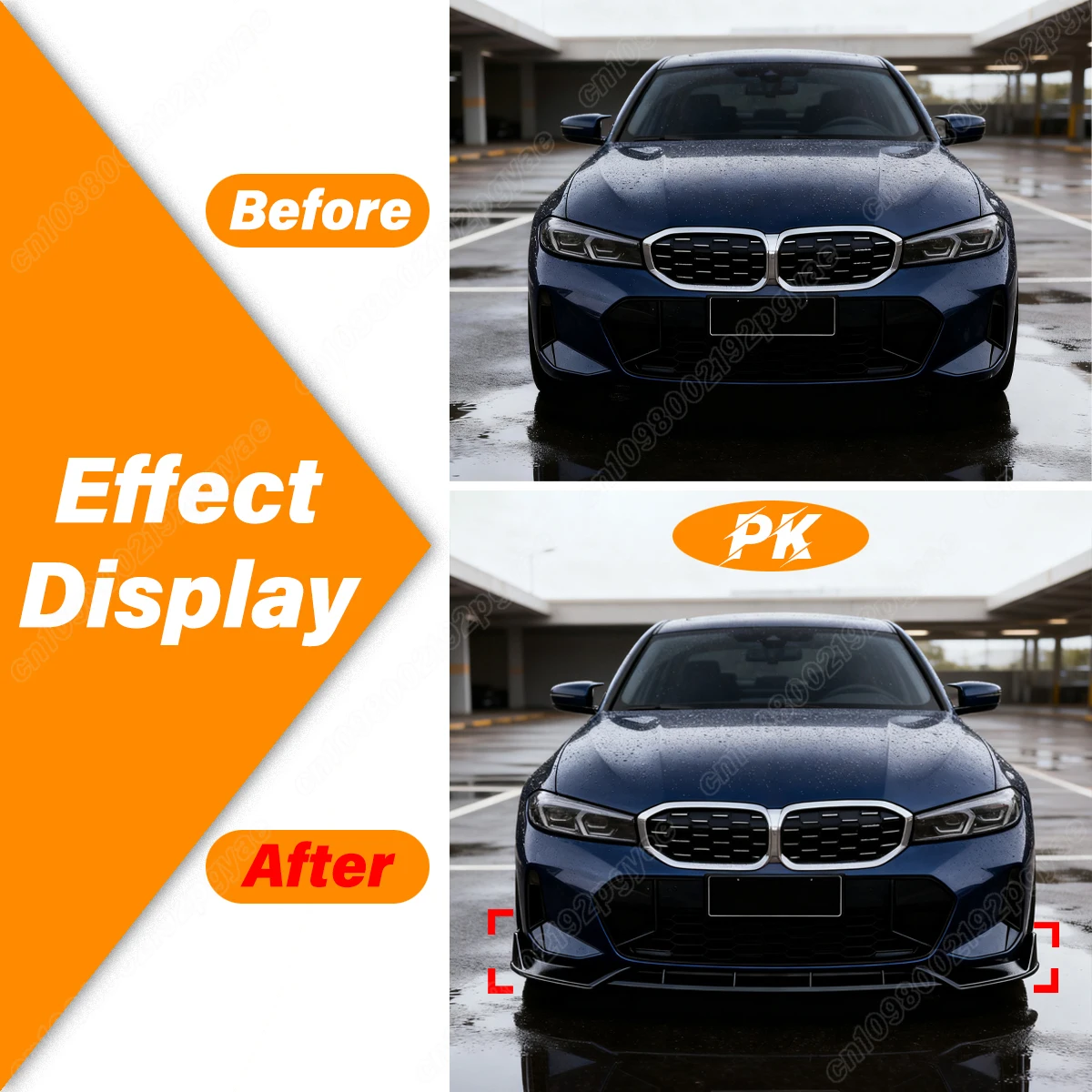 For BMW 3 Series LCI G20 G28 2023 2024 2025 Automobile Front Bumper Lower Lip Spoiler Detacher Divert Lip Body Modification Kit