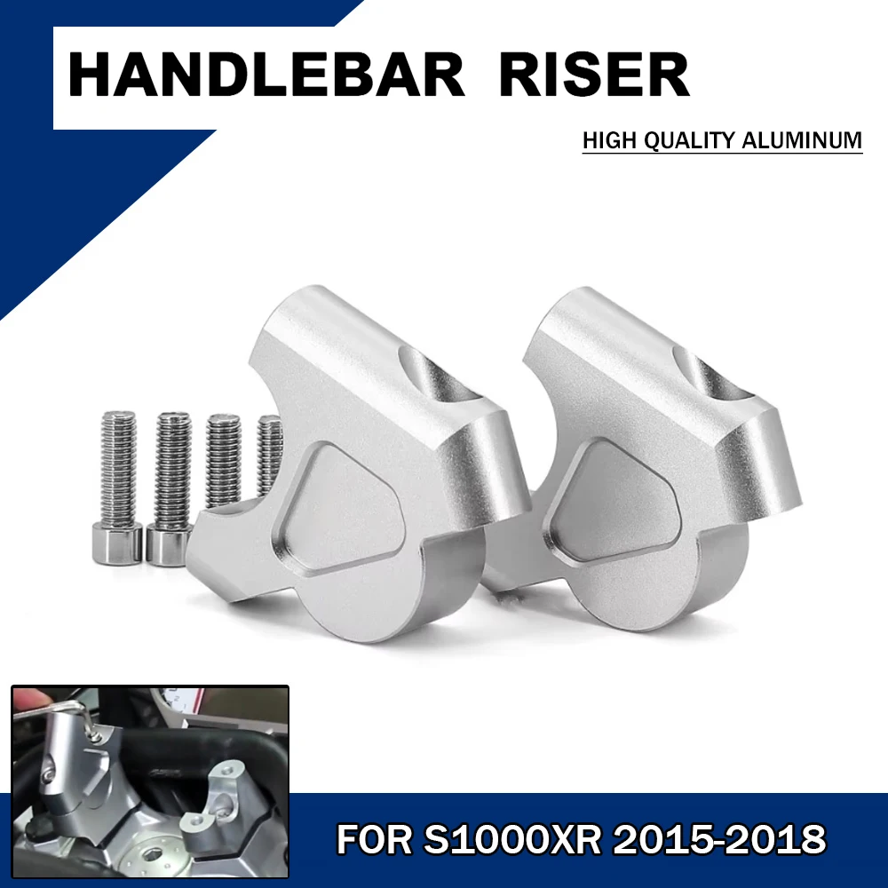 Motorcycle CNC Aluminum Handlebar Risers Up For S1000XR 2015 2016 2017 2018 S1000 XR Clamp Mount Handle Bar Riser Move Back Part