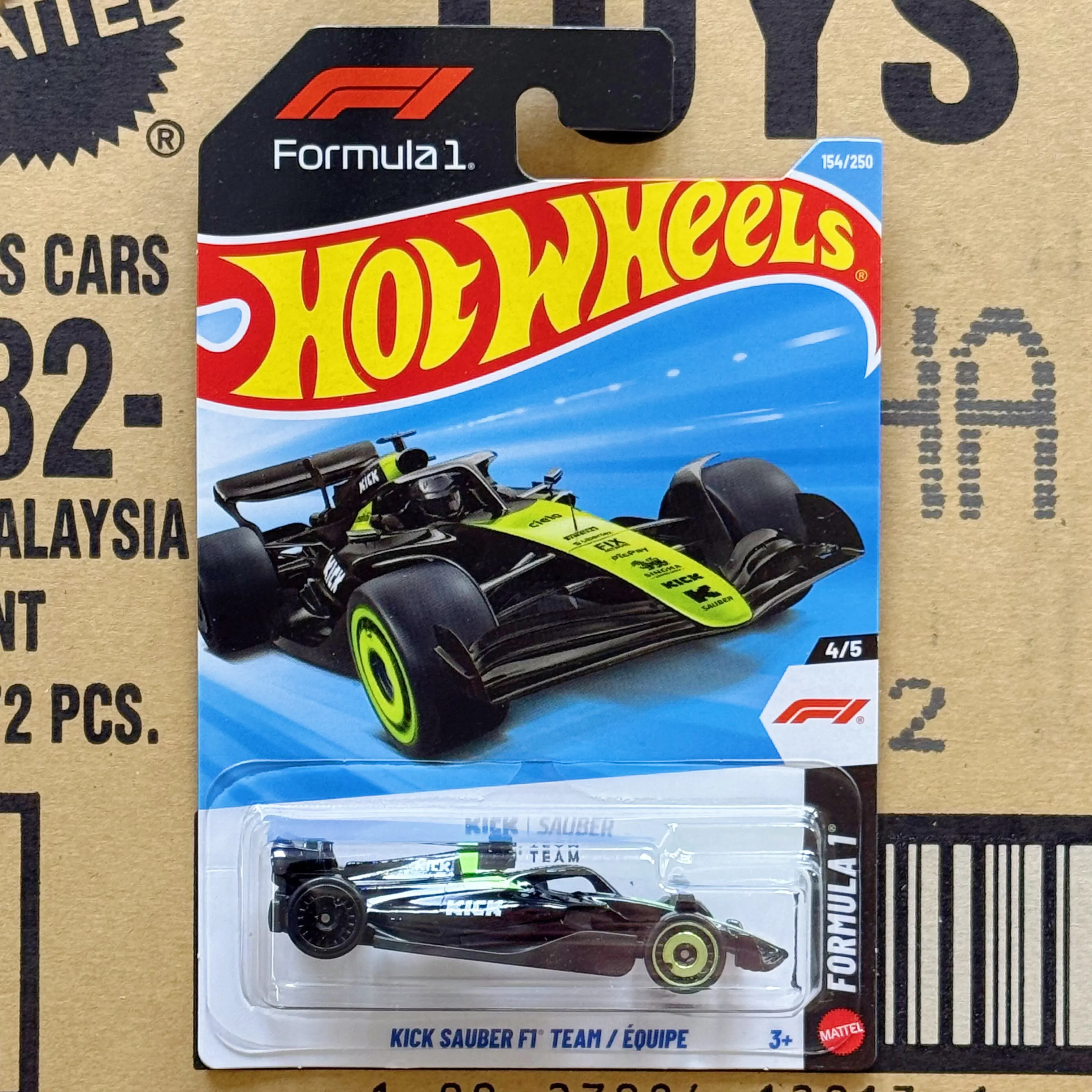 ホットウィール-カーズ-おもちゃ-男の子用-154-2026h-hotwheels-kick-sauber-f1-team-ザウバー-f1-子供向けホリデーギフト