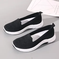 Dorywczo miękkie podeszwy mokasyny moda zakontraktowane siatki wygodne oddychające Slip-on kobieta niskie tenisówki Chaussure Femme