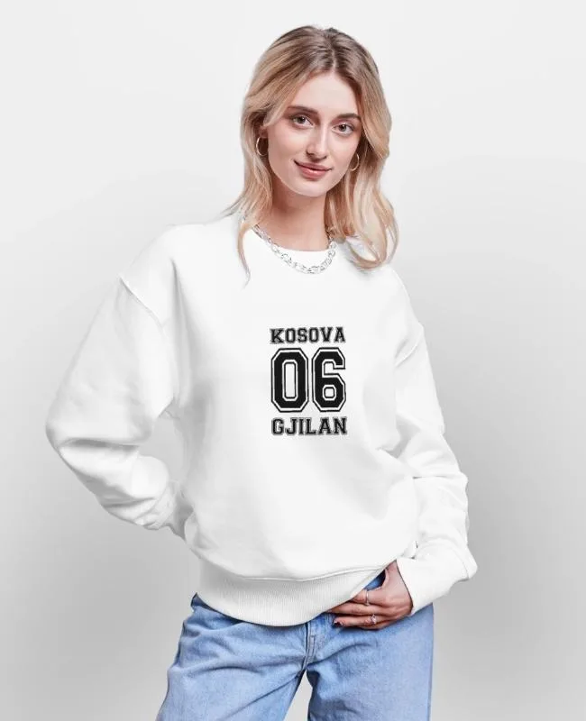 

Осенне-зимняя хлопковая толстовка с круглым вырезом Kosovo Gjilan Tribute, это простой, но значимый дизайн «KOSOVA 06, GJILAN»
