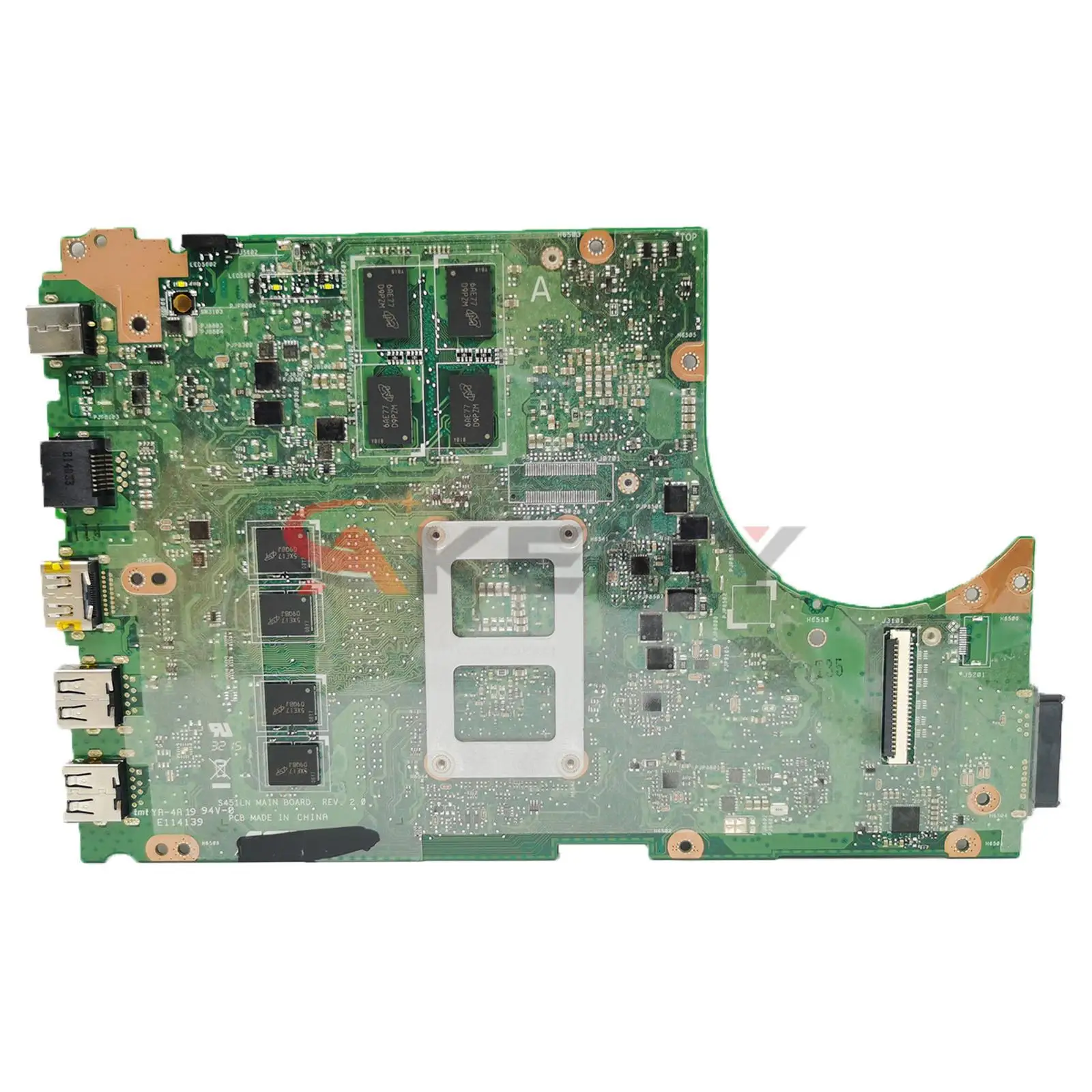 Placa base V451L para ordenador portátil, placa base para ASUS S451L, S451LN, S451LB, S451LA, S451, R451L, K451L, con i3, i5, i7, UMA/PM, 4GB de RAM