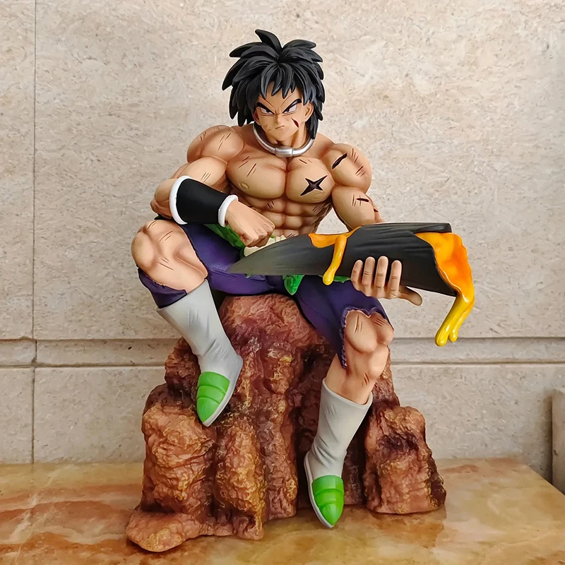 24cm Anime Dragon Ball Figures Broli Action Figure Statue Saiyan Collection GK Sitting Posture Broly Figurine Model Toys Gifts