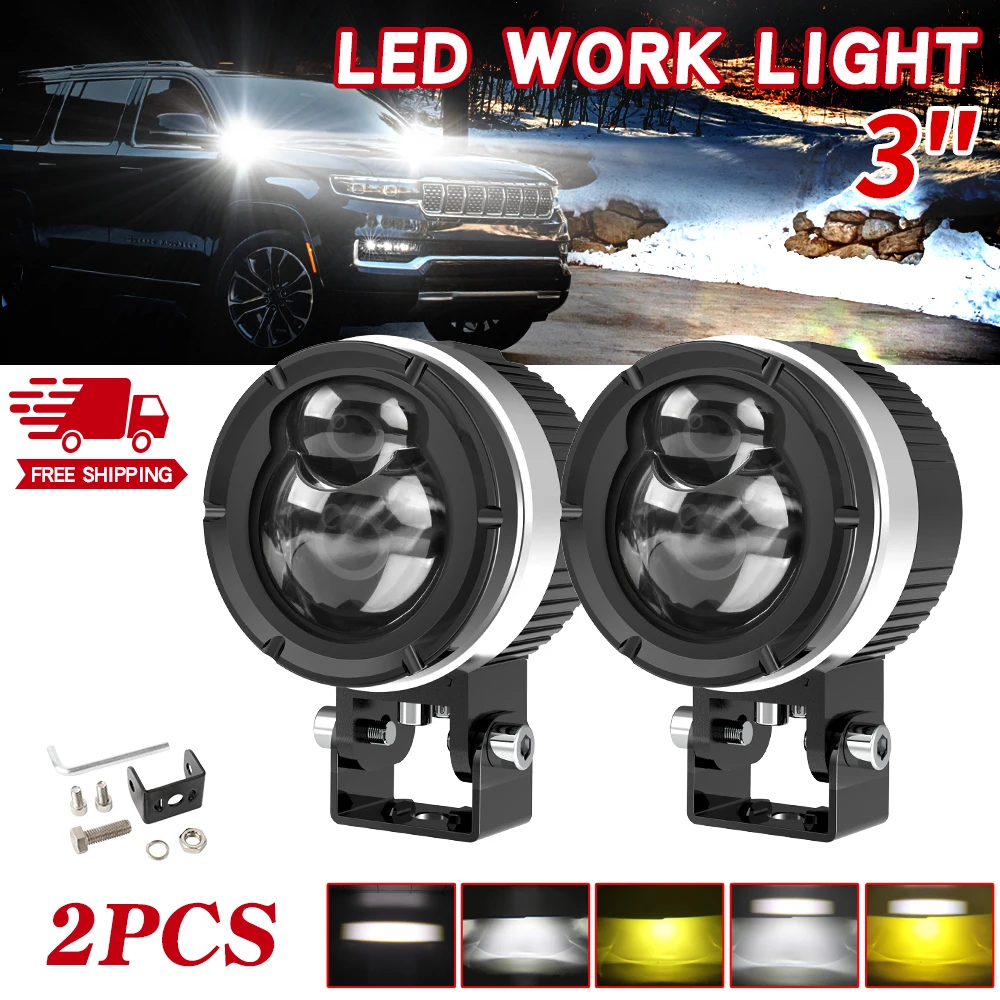 

CO LIGHT 3 Inch Round LED Work Lights Offroad LED Driving Lights Spot Flood Combo Fog Light for Truck Pickup SUV ATV Moto 4x4