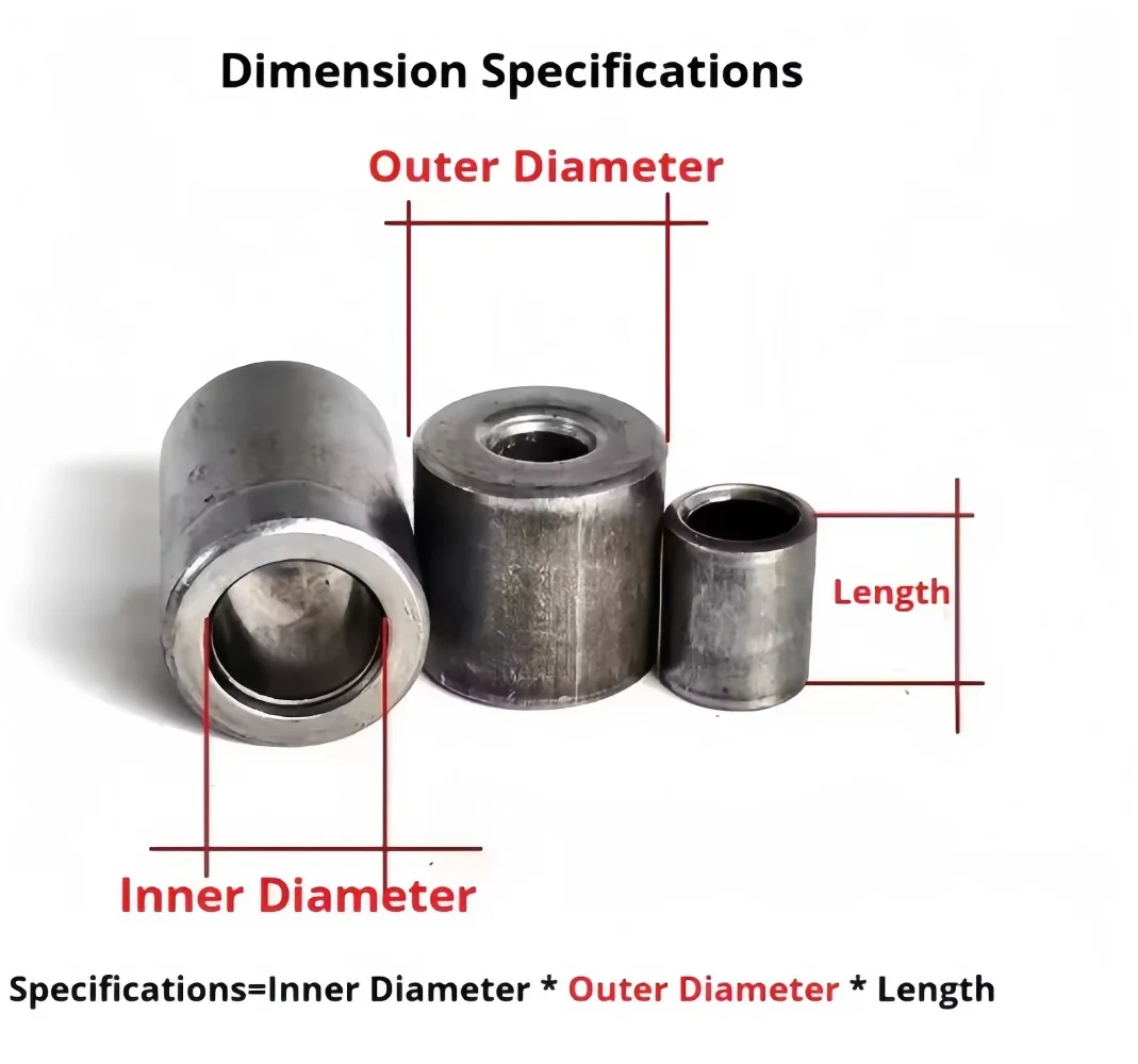 M3‑M10 Carbon Steel Unthreaded Hollow Spacer Bushing Washer 4‑25mm Natural Iron Finish for Machinery Electronics Mounting