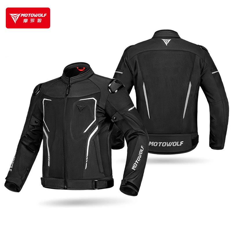 

Motowolf Motorcycle Jacket Man Summer Breathable Racing Jacket Built in CE Certified Protection Wearable Anti Fall Moto Clothing
