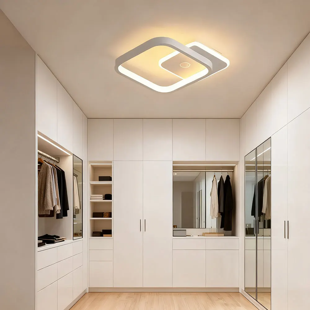 Modern Smart LED Ceiling Light with Motion Sensor Auto on Off 85-265V for Corridor Hallway Entrance Saving Lighting Fixture