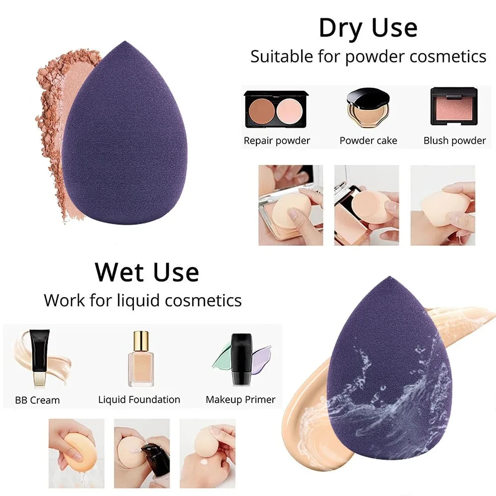 Ensemble d'éponges de maquillage 12 pièces, œuf de maquillage géant doux adapté au fond de teint, ensemble combiné d'angle pour maquillage débutant, utilisation sèche et humide