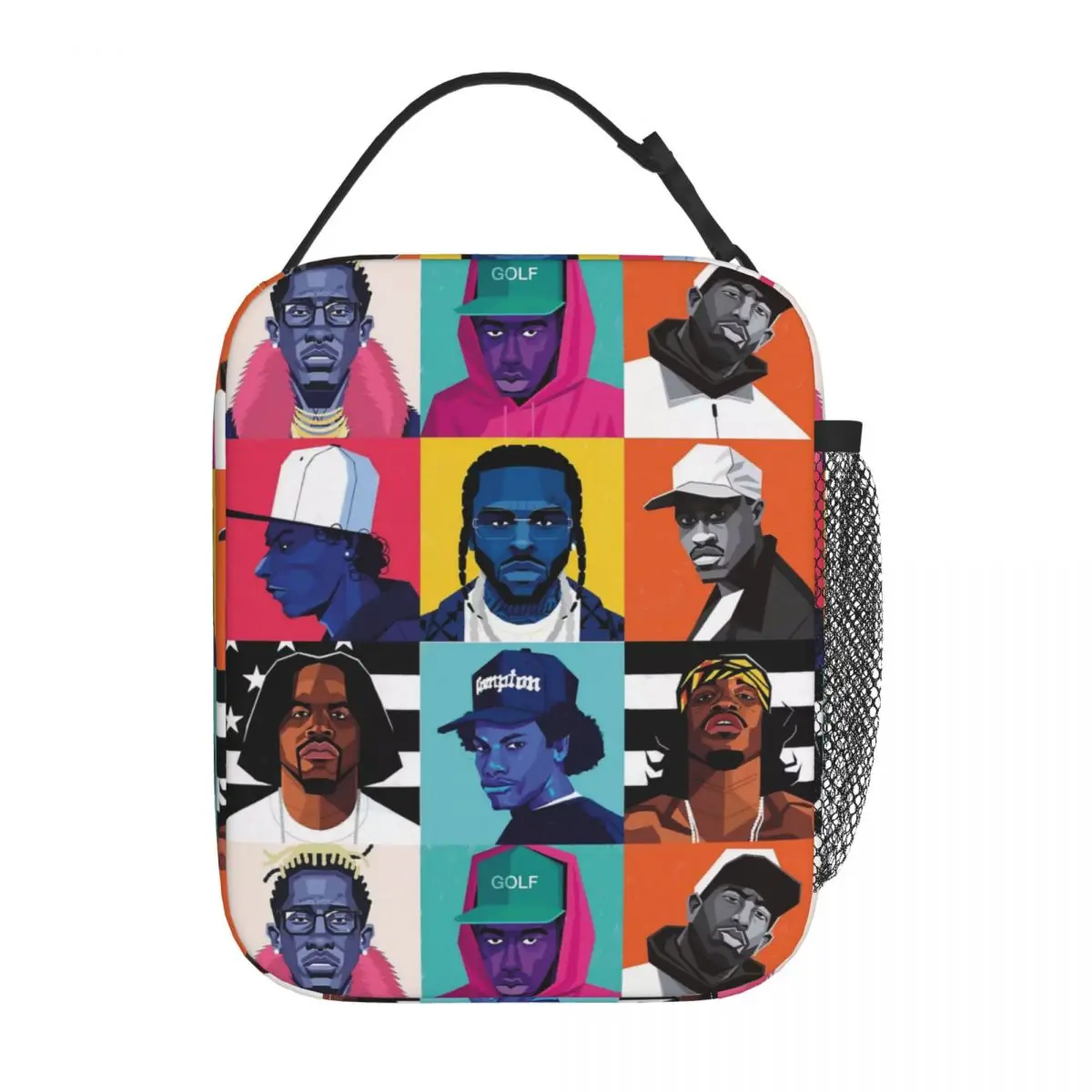 مخصص 2Pac مغني الراب توباك حقيبة الغداء الحرارية برودة معزول علب الاغذية للعمل مكتب نزهة الغذاء حقيبة محمولة الحقائب #3