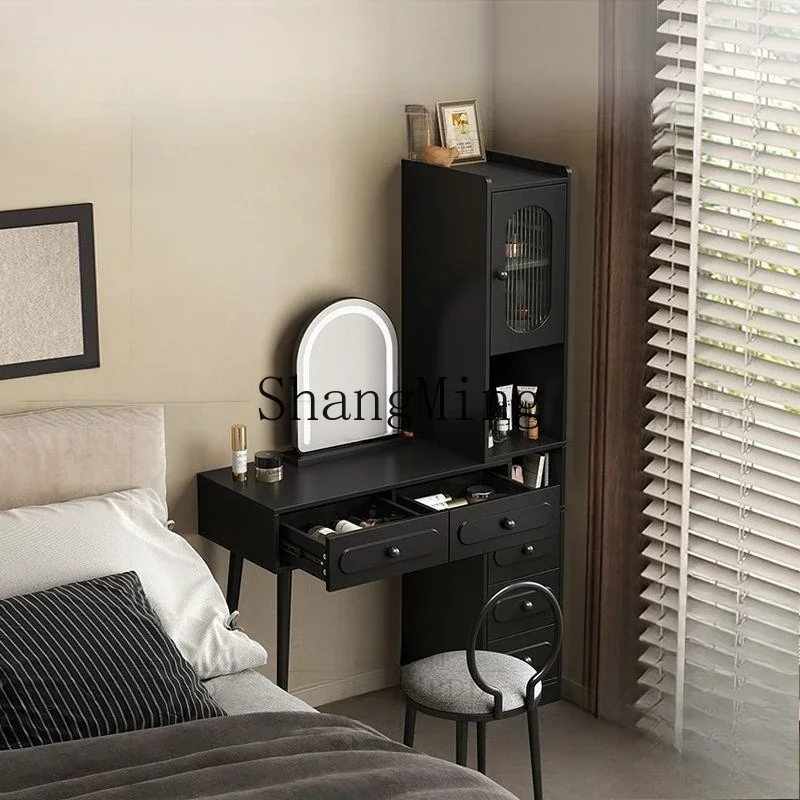 

FG solid wood dresser chest integrated small apartment bedroom storage retro style dressing table multi-layer locker