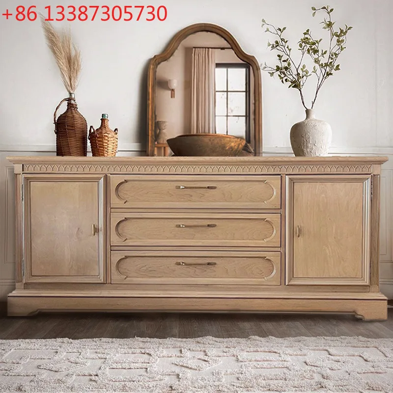 

Французский ретро-шкаф из массива дерева для прихожей, напольный шкаф для гостиной