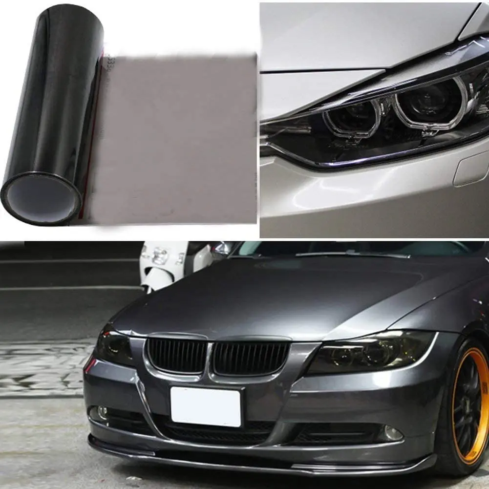 140x40cm Air-Tint Smoke Matte Black Headlight Tail Light Window Tint Vinyl Film Sticker Cover Decal Styling Self Adhesive Wrap