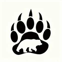Cartoon Animal Bear Paws Animal Footprints Cool Stickers Waterproof And Sunscreen PVC