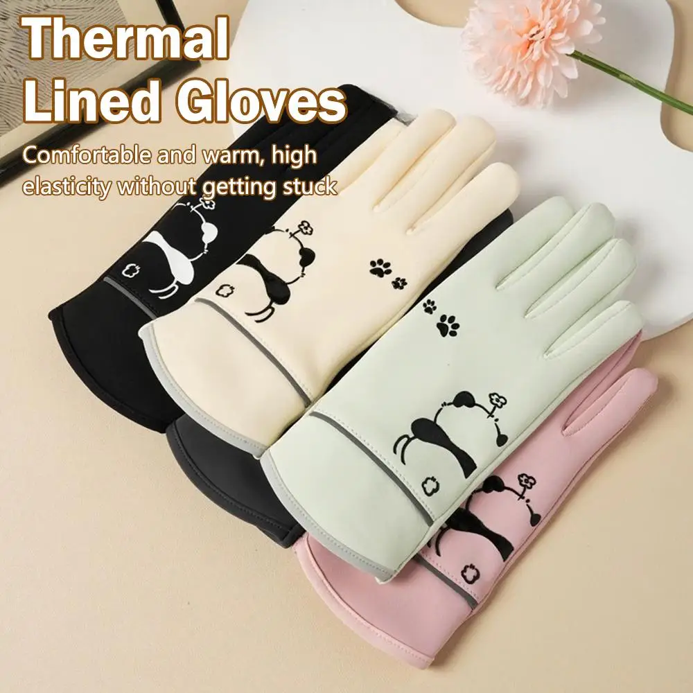 قفازات الشتاء للأطفال لينة مريحة صوف مبطن تصميم قفازات رقيقة مكافحة الدراجة ركوب الثلوج اللعب الرياضة زلة الكرتون V5U2