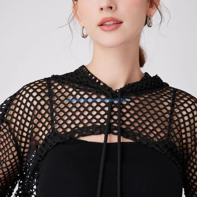 573B أنيقة انفصال كاذبة طوق كم طويل سترة الإناث نصف قميص كم طويل كاذبة طوق سترة فستان العرض #3