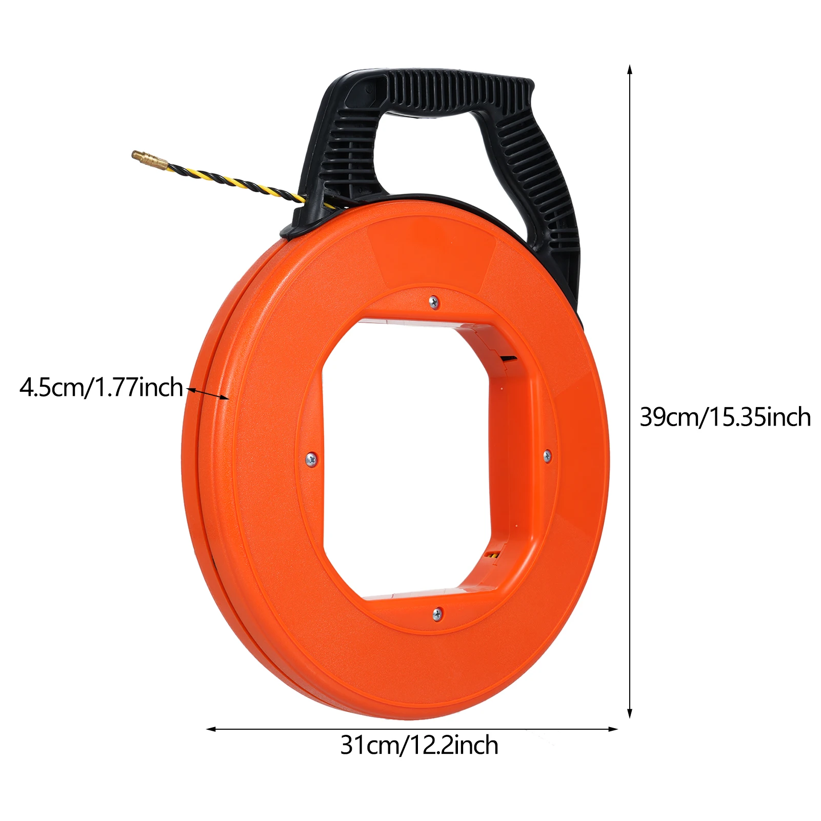 Electrical Wire Puller 100FT Polyester Electrical Fish Tape Wire Puller with High Impact Case Cable Retractable Aid Polyester