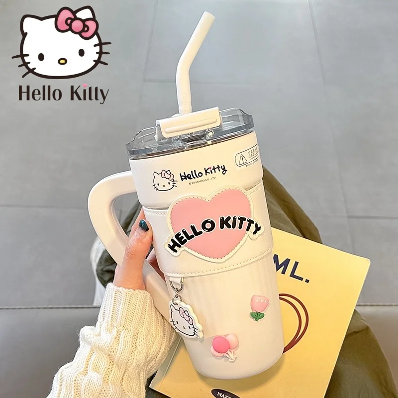 Hot New Multiple Styles Original Disney Lotso Kuromi Hello Kitty Straw Cup Drinking Cup Outdoor Water Cups Valentine's Day Gifts