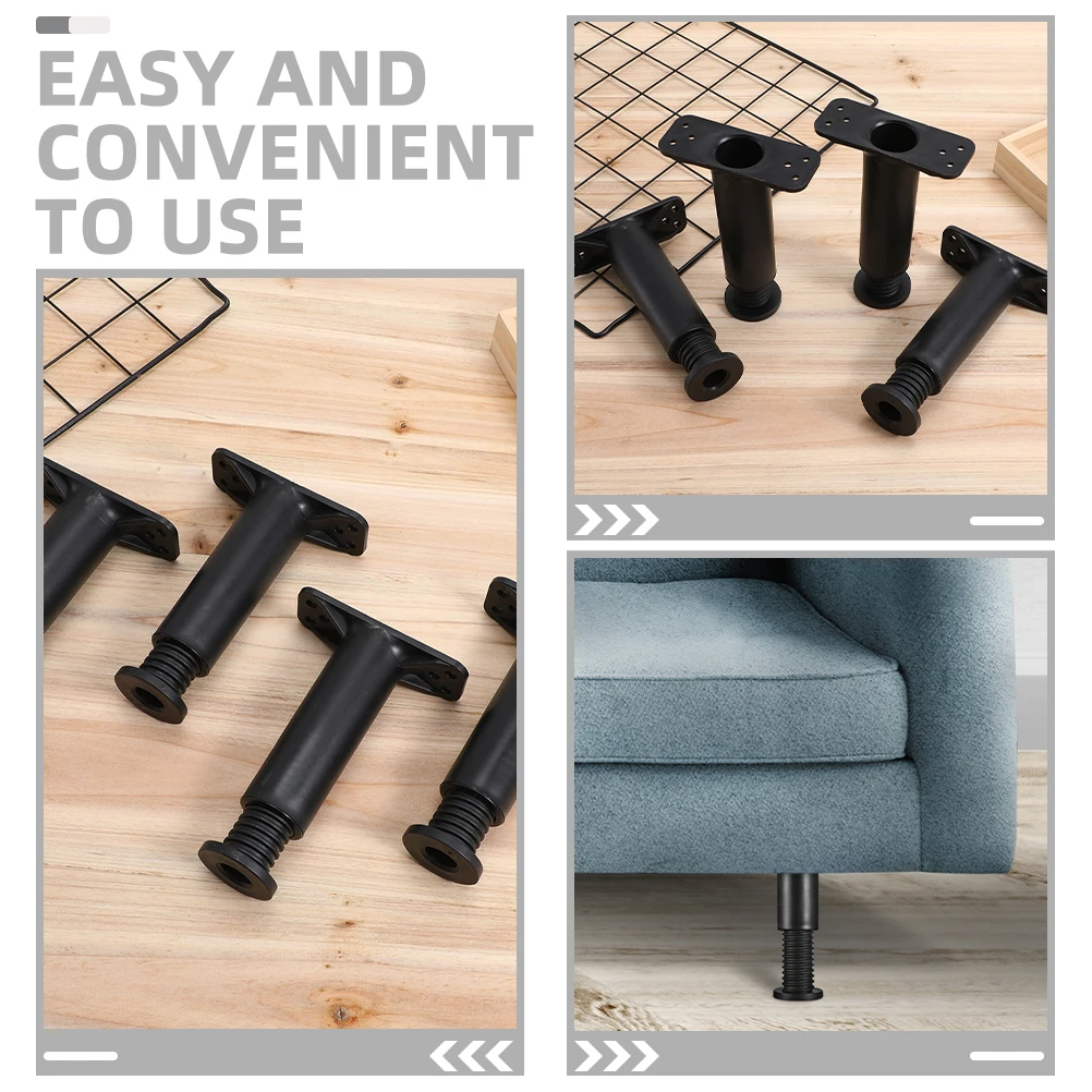 

6Pcs Bed Support Legs Sturdy PVC Furniture Leg Replacement Heavy Duty Table Leg Extender for Bed Frame Cabinet Dresser