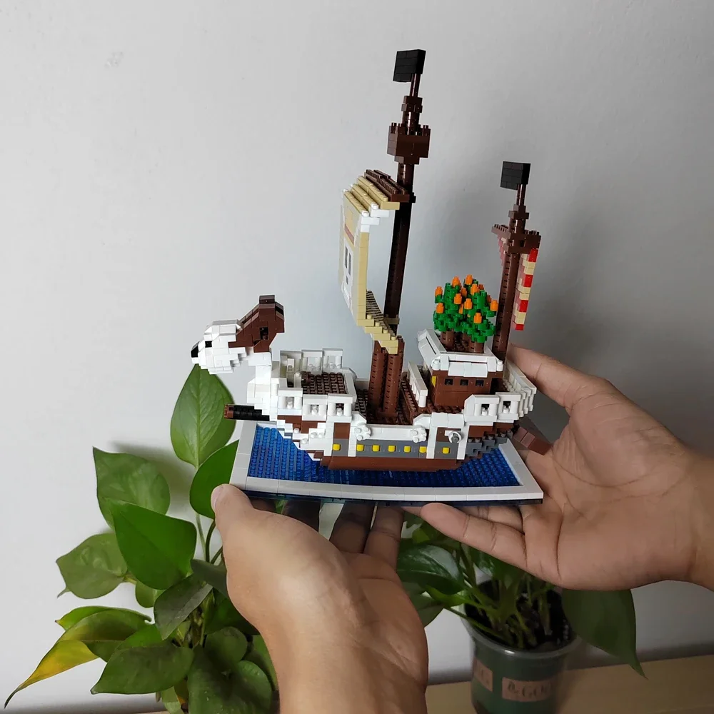 Quebra-cabeça educação navio pirata modelo adulto blocos de construção menino partícula brinquedo conjunto veleiro decoração menino presente acessórios