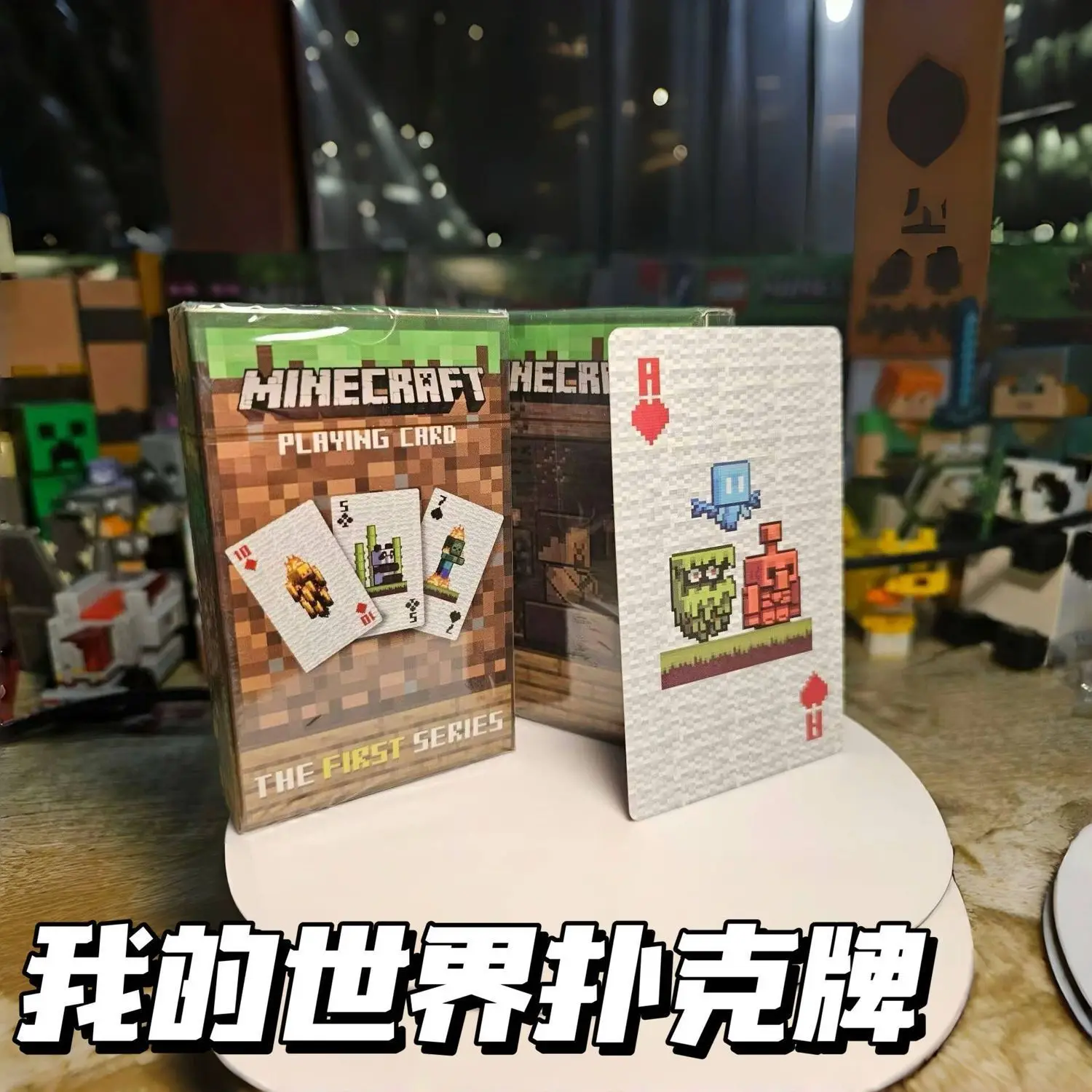 Nuevos Minecraftes naipes amigos reunión ocio entretenimiento cartas juegos de mesa Piexl juego temático mercancía juguete para regalo