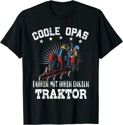 Neu opa und enkel mit trakttorr premium geschenk t-shirt größe S-3XL