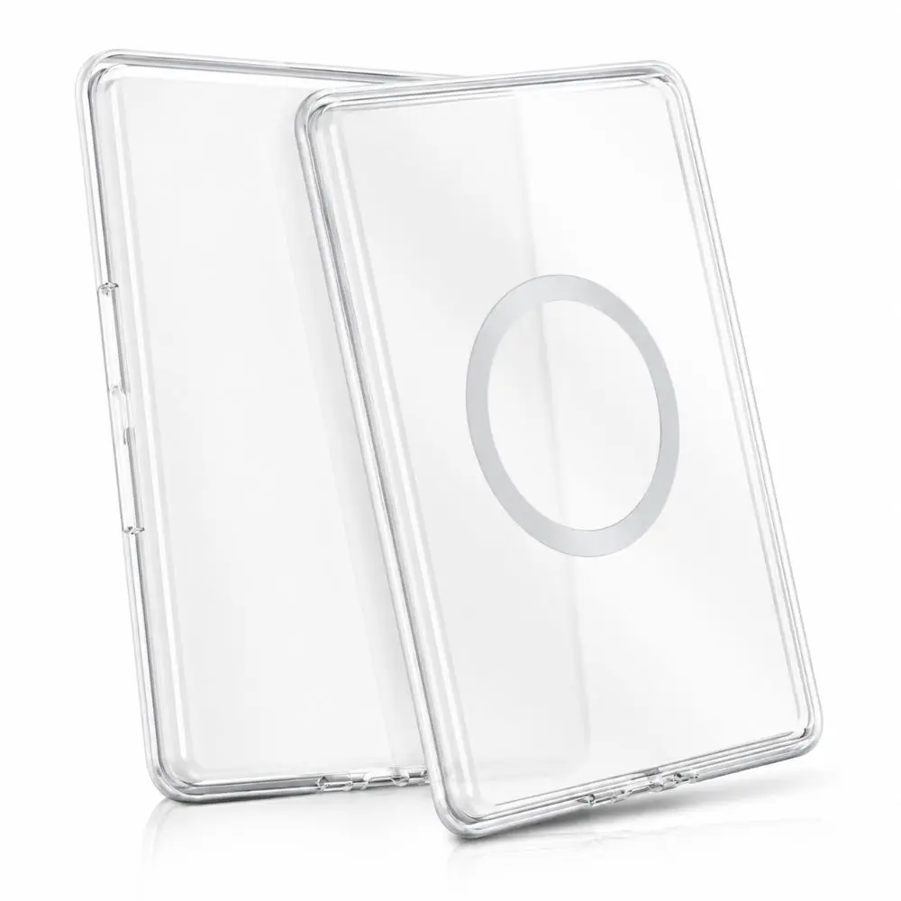 Magnetic Ring Clear Case Soft Bumper Acrylic Back Magnetic Cover Transparent for Kindle Paperwhite 12th 2022/2024 Colorsoft