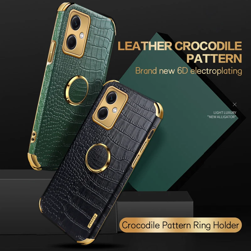 S20 21 22 23 PLUS Ultra Magnetic Ring Case for Samsung note 10 20 Ultra Crocodile skin protective shell for iPhone 14 13 Pro Max