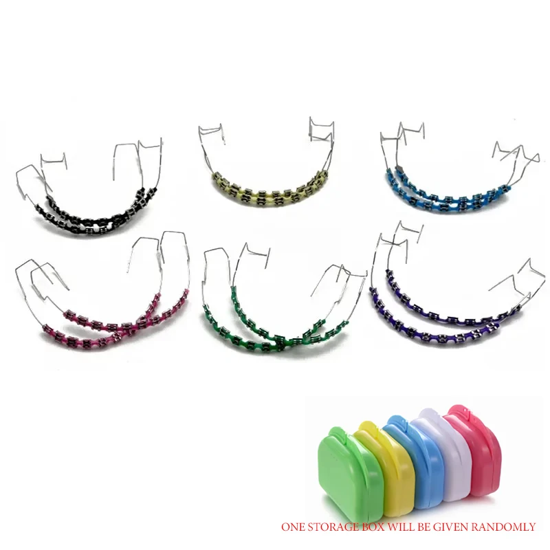 1 Piece Braces Decoration Chain Dental Orthodontic Temporary Accessories Braces Box Oral Braces Fashion Decoration