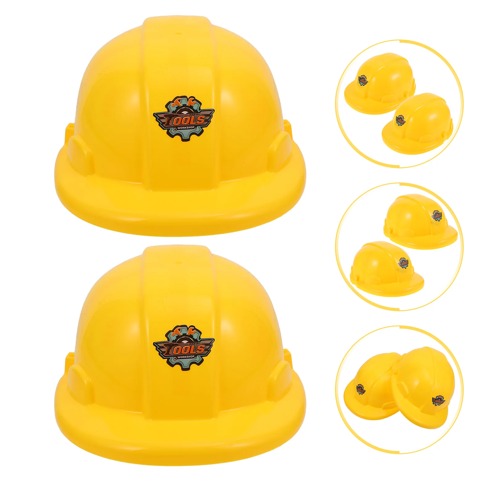 2 Pcs Simulation Engineering Use Hat Costume for Kids Construction Worker Toys Hats Outfits