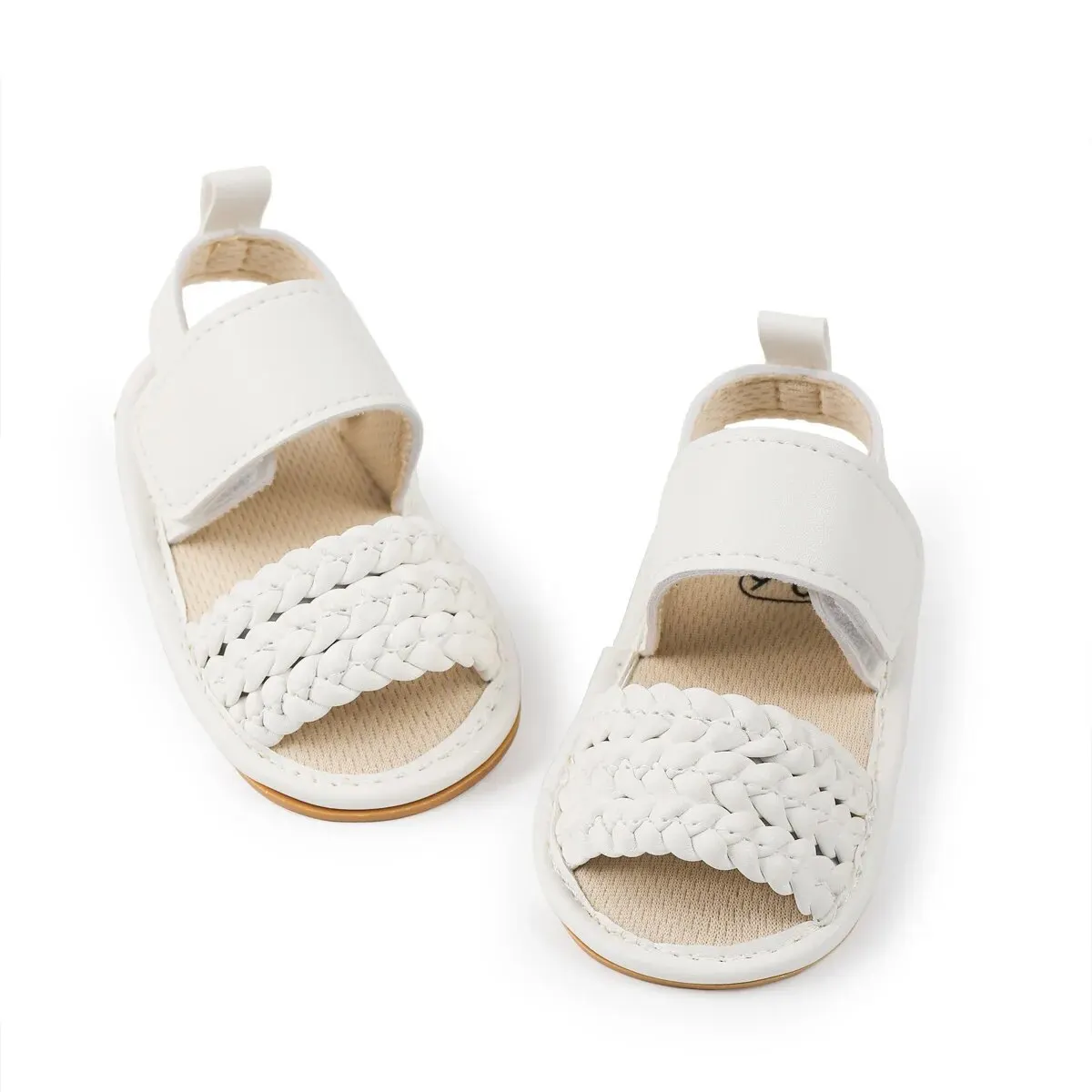 Meckior Summer Baby Sandals Girl Anti-slip Rubber Bottom First Walkers Shoes Soft Baby Shoes Breathable Garden Baby Girl Shoes