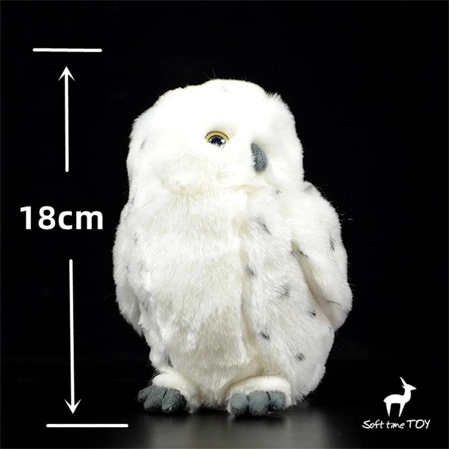 Lifelike Snowy Owl Plush Toy - Realistic White Owl Stuffed Animal, White Falcon Plushie, Eagle Owl Collectors Doll Bird Lovers view 2