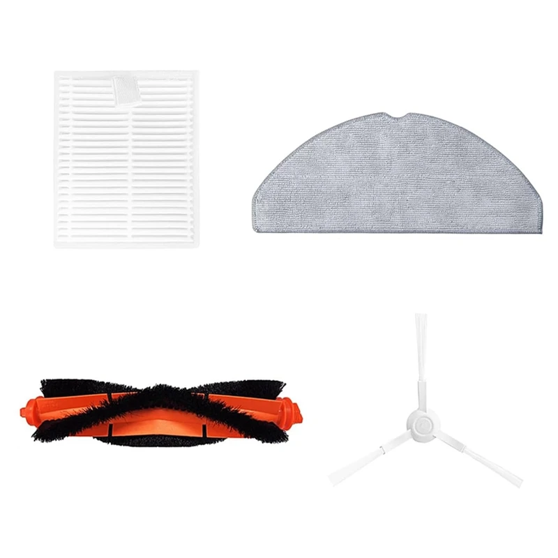 Для робота-пылесоса Xiaomi S20/D106, детали, основная боковая щетка, HEPA-фильтр, швабра, тканевый комплект запасных частей, аксессуары