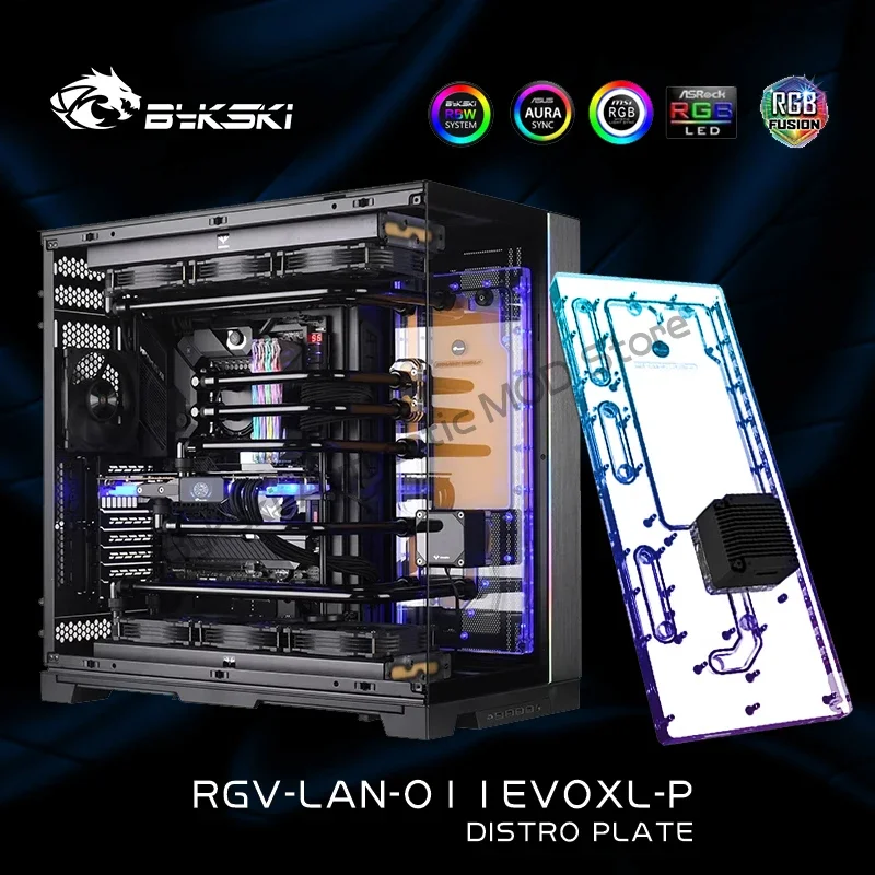 

BYKSKI RGV-LAN-O11EVOXL-P,Distro Plate Kit for LIAN LI O11 EVOXL Computer Case,MOD CPU/GPU Water Cooling System Building