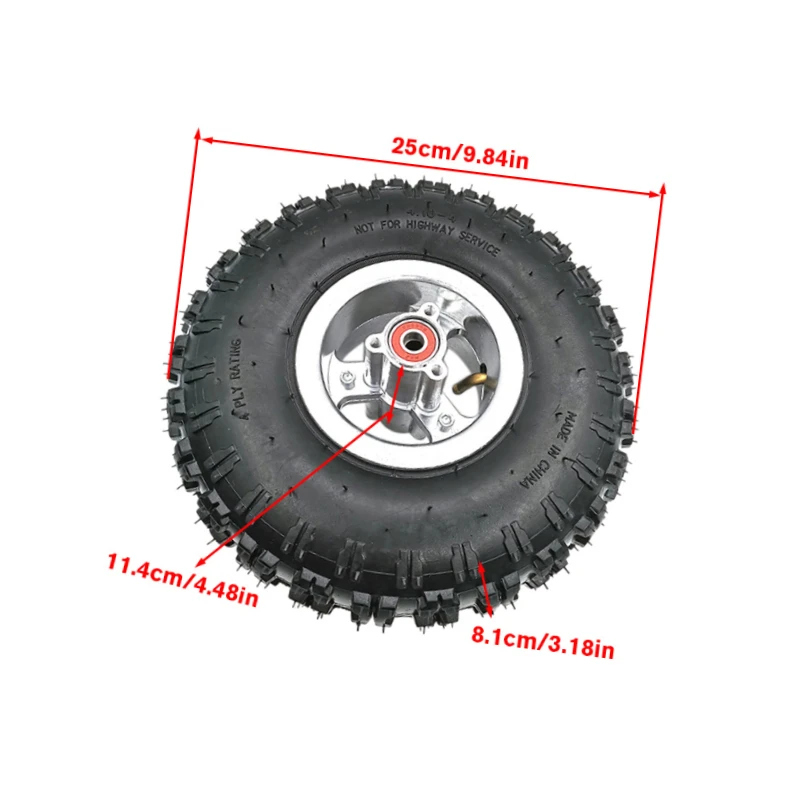 4.10/3.50-4 410/350-4 4.10-4 Tires Wheels 4-inch Wheels Wheels Suitable for 49cc Mini Four Wheel Off Road Motorcycle Accessories
