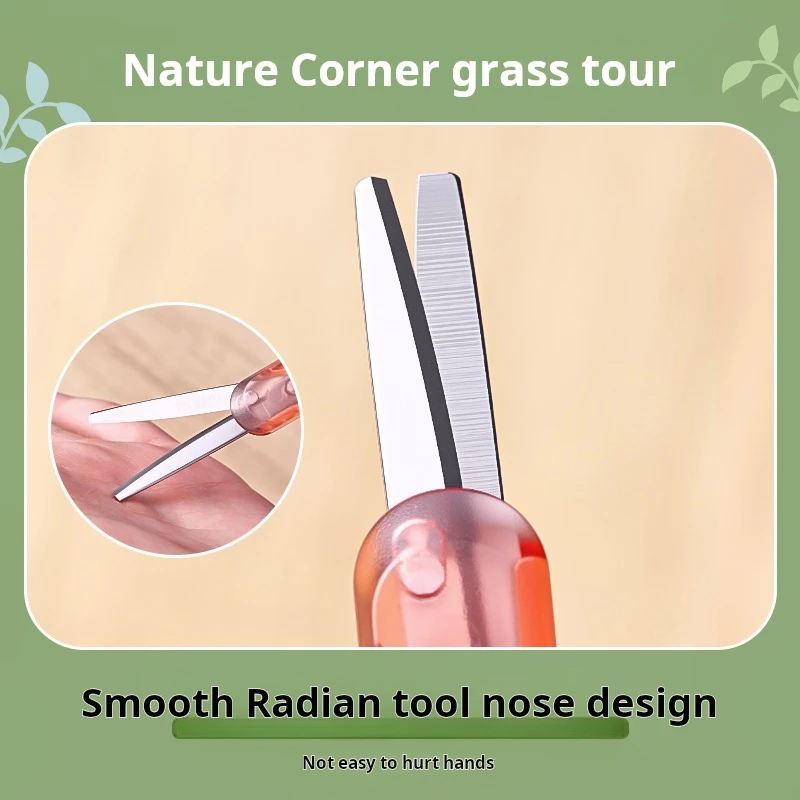 1 ชิ้น KOKUYO Nature Corne สีโปร่งใสแบบพกพากรรไกรพับมีดกล่องเปิดปากกาขนาดเล็กแบบพับเก็บได้กรรไกร