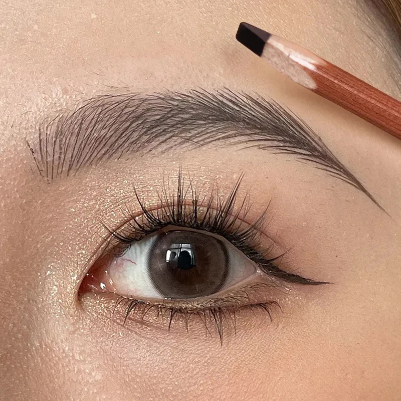 Waterproof Eyebrow Pen with Brushes Matte Natural Lasting Non-caking Eyebrow Pencil Outlining Wild Brow Korean Makeup Cosmetics