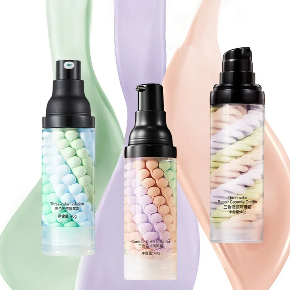 Crema aislante y reparadora de tres colores, imprimación protectora antes del maquillaje, leche aislante hidratante, 40g