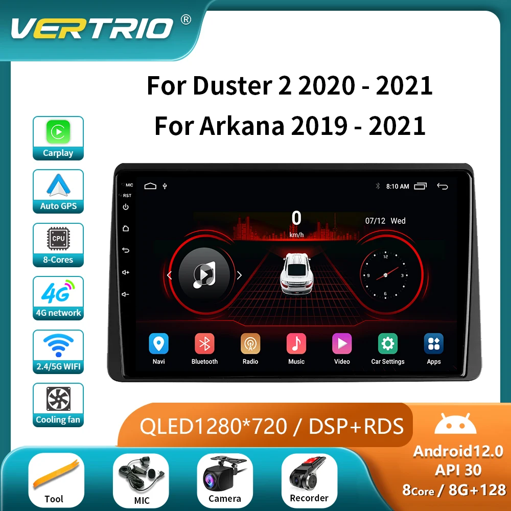 

Android 12 Car Radio For Renault Duster HM 2 II 2020 - 2021 Arkana 1 I 2019 - 2021 Multimedia Video Player 2 Din No 2din Stereo