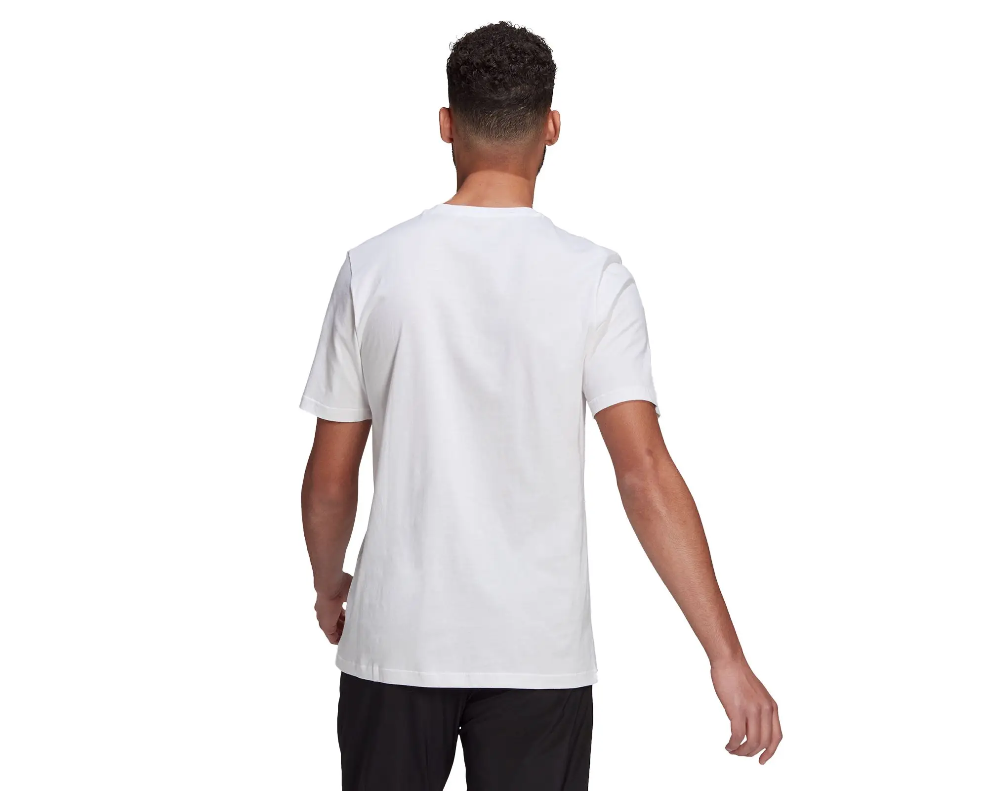 Adidas-Camiseta de uso diario Original para hombre, Color blanco, para entrenamiento deportivo, M Lin Sj