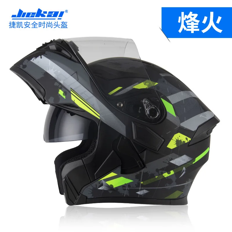 

Jiekai 902 Motorcycle Helmet Unisex Dual-lens Winter Electric Vehicle Open-face Helmet Cascos Para Moto