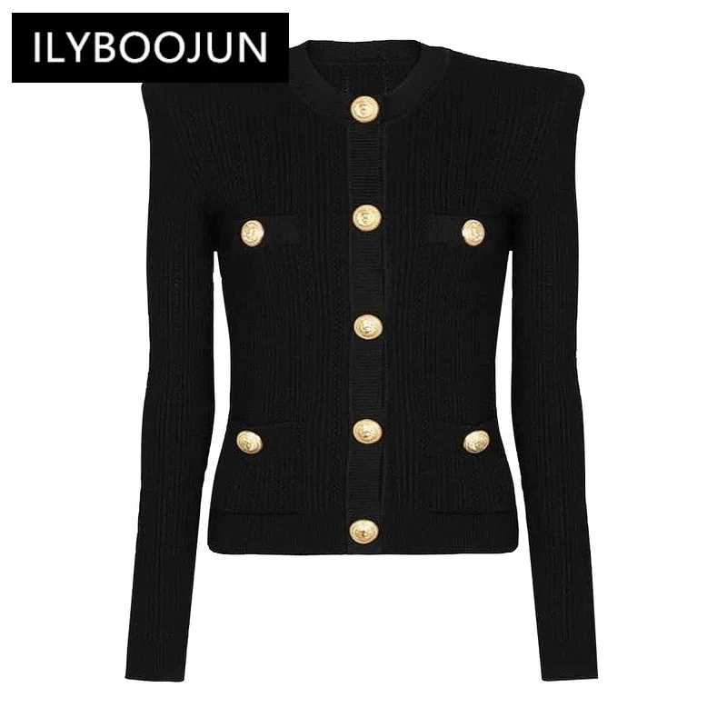 

Quality Spot 2024 Spring And Autumn New Long Sleeve Short Round Neck Cut-out Knit Top Fashion Cardigan Jacket Women