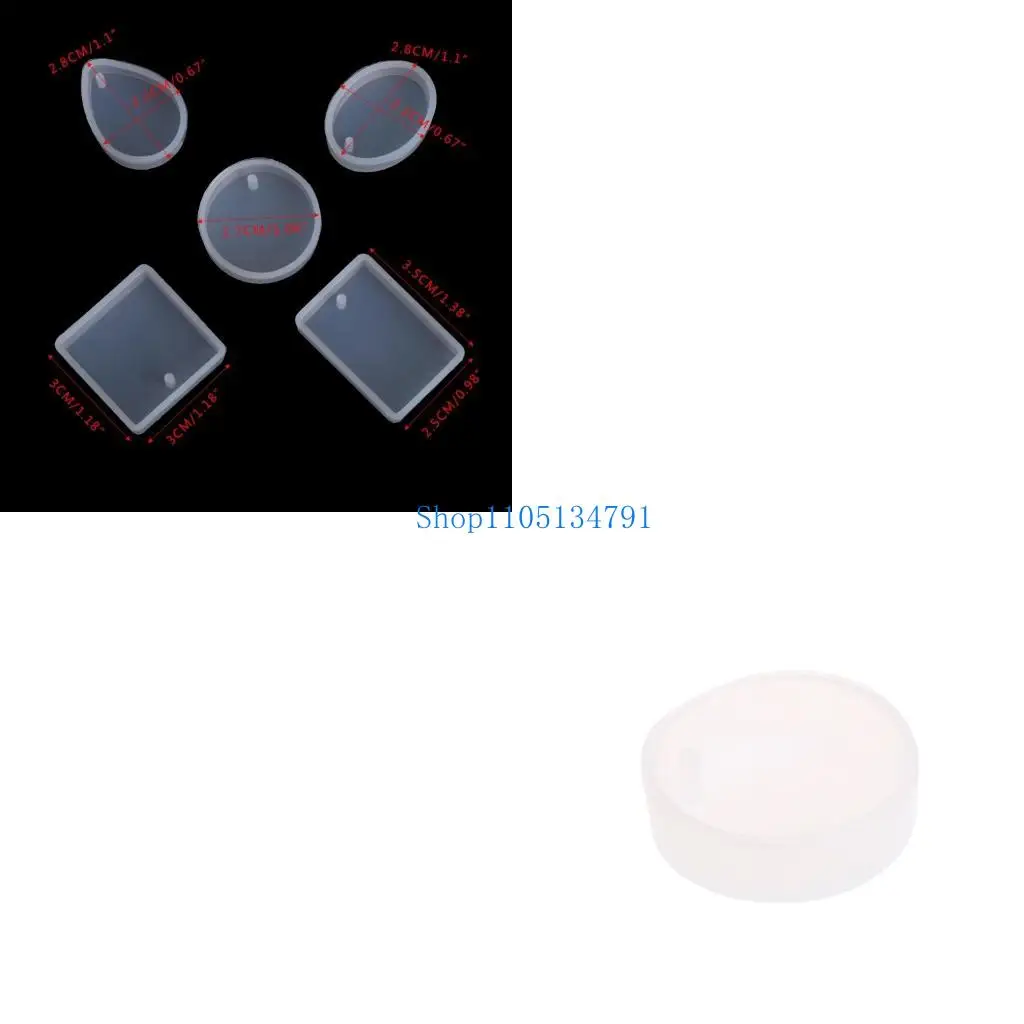 Molde silicona 98 juego 5 moldes resina epoxi decorativa transparente para aretes collar bricolaje joyas