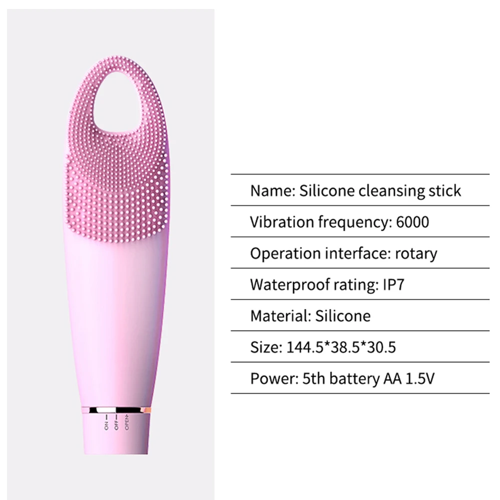 Facial Cleansing Brush Silicone Sonic Vibration Mini Cleaner Deep Pore Cleaning Skin Eye Massager Face Care Tools