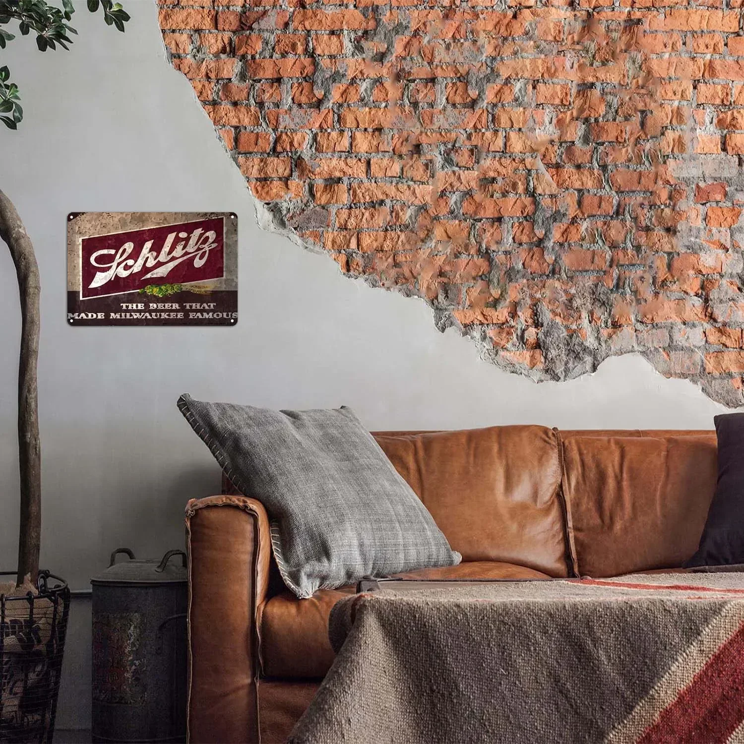 Beer Schlitz Decoration for Home Decor Items Metal Signs Vintage Bar Restaurant Coffee Shop Garage Decoration Art Mural Poster